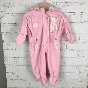 Vintage Baby B’Gosh Teddy Bear Fleece One Piece Jacket